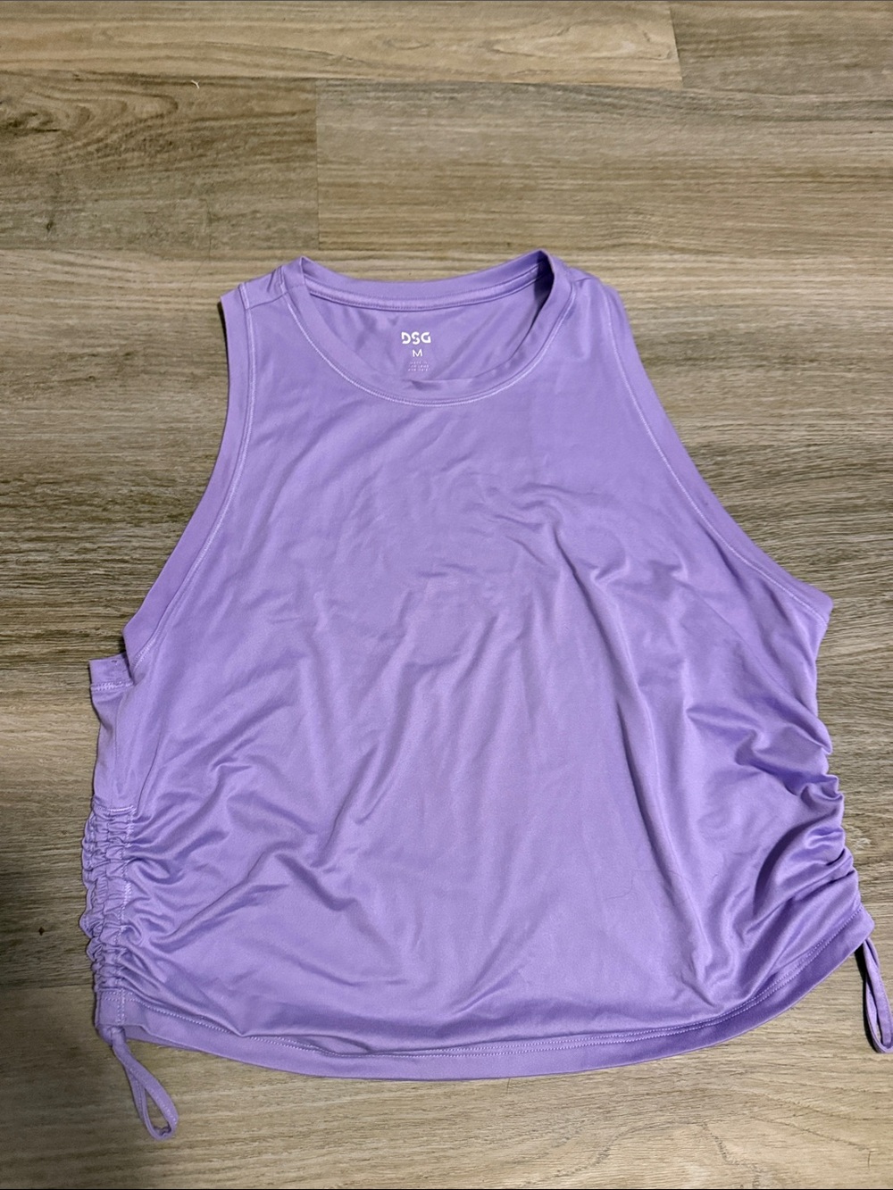 DSG Lavender Side-Ruched Athletic Tank